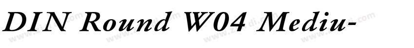 DIN Round W04 Mediu字体转换